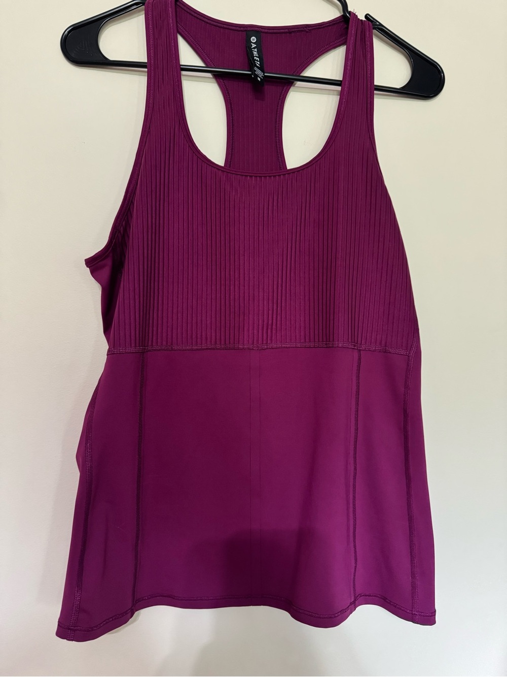 Athleta Deep Magenta Ribbed Racerback Tank - Picture 3 of 5